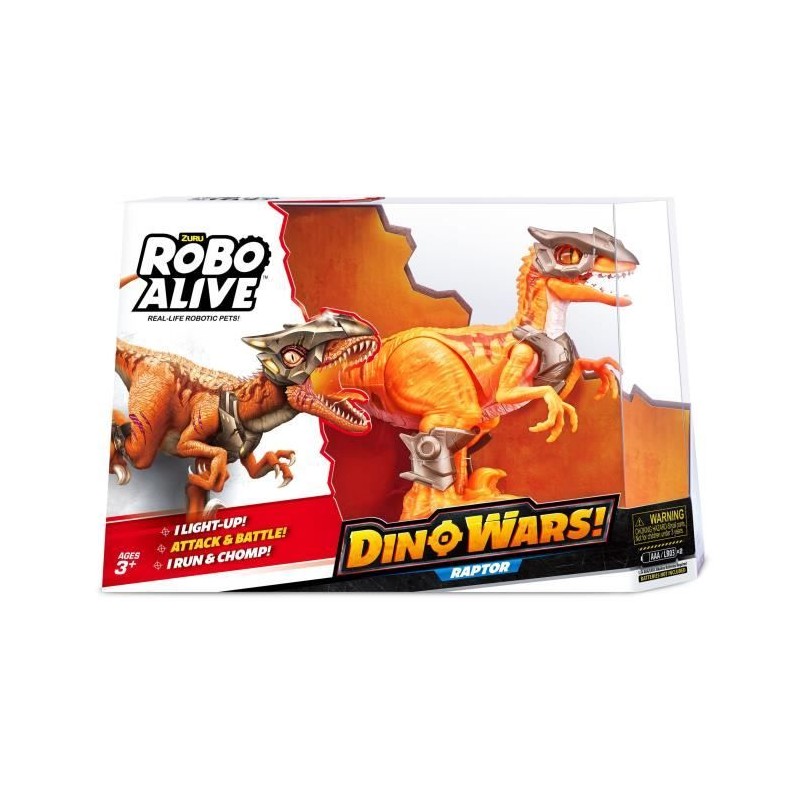 Jouet robotique - ZURU - Robo Alive Dino Wars Raptor - Armure, lumiere Jouet robotique - ZURU - Robo Alive Dino Wars Raptor - Armure, lumiere