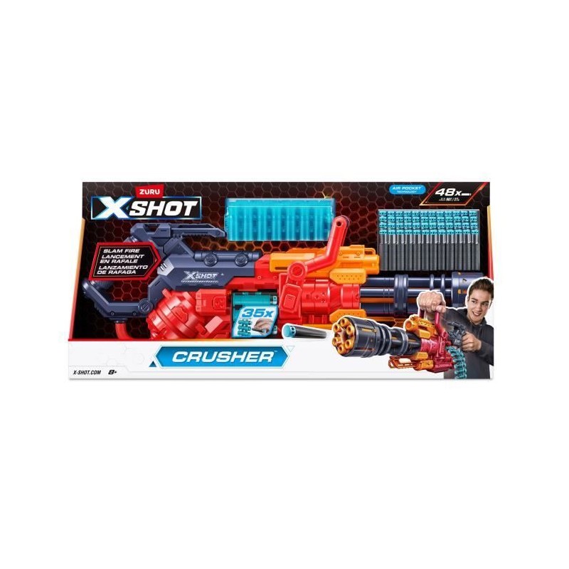 Blaster Automatique - ZURU - XSHOT Crusher - Ceinture de 35 fléchette Blaster Automatique - ZURU - XSHOT Crusher - Ceinture de 35 fléchette