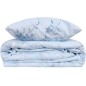 Parure de lit - 1 housse de couette 220 x 240 cm + 2 taies d'oreiller 60 x 60 cm - 100% coton renforcé - Bleu