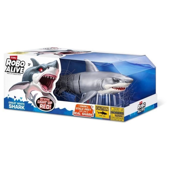 Jouet Interactif - ZURU - Shark Attack Robo Alive - Grand requin blanc avec mouvements réalistes et yeux brillants Jouet Interactif - ZURU - Shark Attack Robo Alive - Grand requin blanc avec mouvements réalistes et yeux brillants