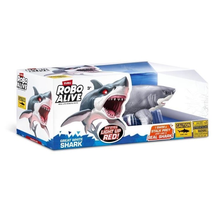 Jouet Interactif - ZURU - Shark Attack Robo Alive - Grand requin blanc avec mouvements réalistes et yeux brillants Jouet Interactif - ZURU - Shark Attack Robo Alive - Grand requin blanc avec mouvements réalistes et yeux brillants