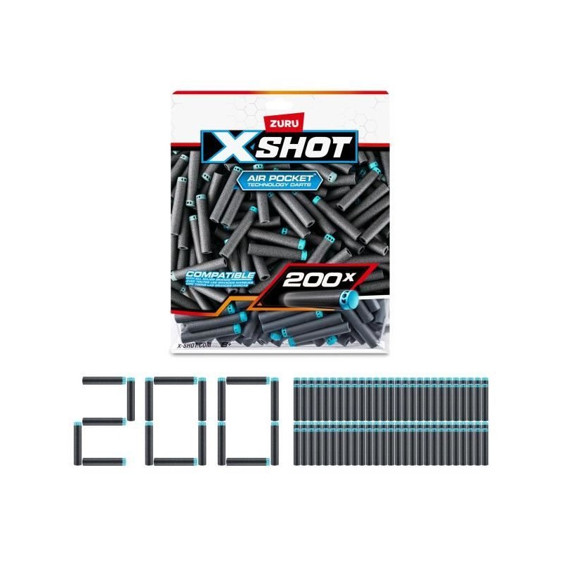 Recharge de fléchettes - ZURU - X-SHOT Excel Pack 200 - Technologie a Recharge de fléchettes - ZURU - X-SHOT Excel Pack 200 - Technologie a