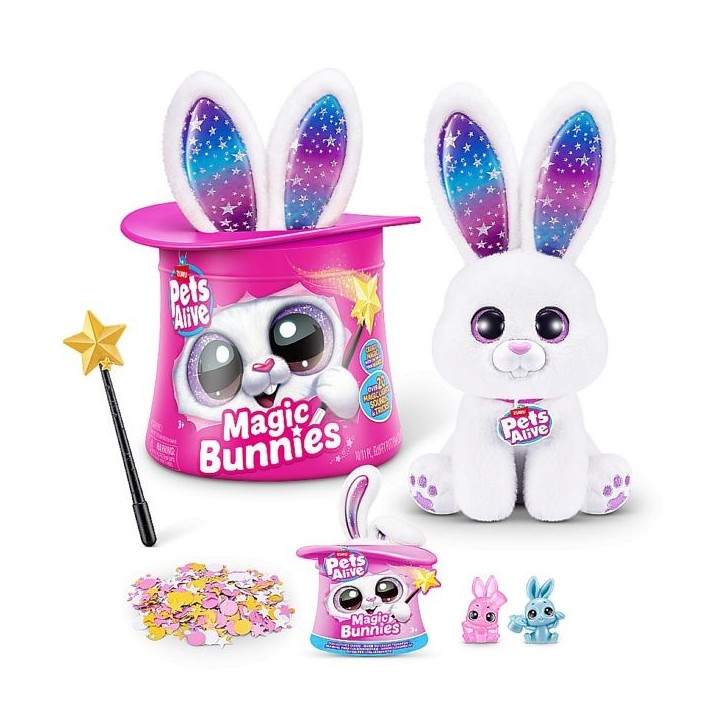 Jeu interactif - ZURU - PETS ALIVE Magic Bunnies - 20 surprises - Effets lumineux - Mixte