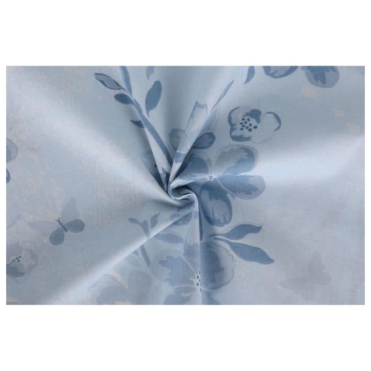 Parure de lit - 1 housse de couette 220 x 240 cm + 2 taies d'oreiller 60 x 60 cm - 100% coton renforcé - Bleu Parure de lit - 1 housse de couette 220 x 240 cm + 2 taies d'oreiller 60 x 60 cm - 100% coton renforcé - Bleu