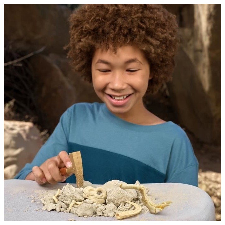 Jeu de fouille - ZURU - ROBO ALIVE Dino Fossil Find - 4 dinos a assembler - Roche et slime - Fossiles a collectionner