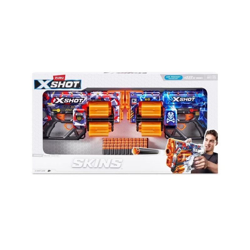 Pack Blasters - ZURU - XSHOT Skins Dread 2PK - Blasters double canon r Pack Blasters - ZURU - XSHOT Skins Dread 2PK - Blasters double canon r