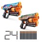 Pack Blasters - ZURU - XSHOT Skins Griefer 2PK - Blasters a canon rotatif avec tir a 27 metres et 24 fléchettes incluses Pack Blasters - ZURU - XSHOT Skins Griefer 2PK - Blasters a canon rotatif avec tir a 27 metres et 24 fléchettes incluses
