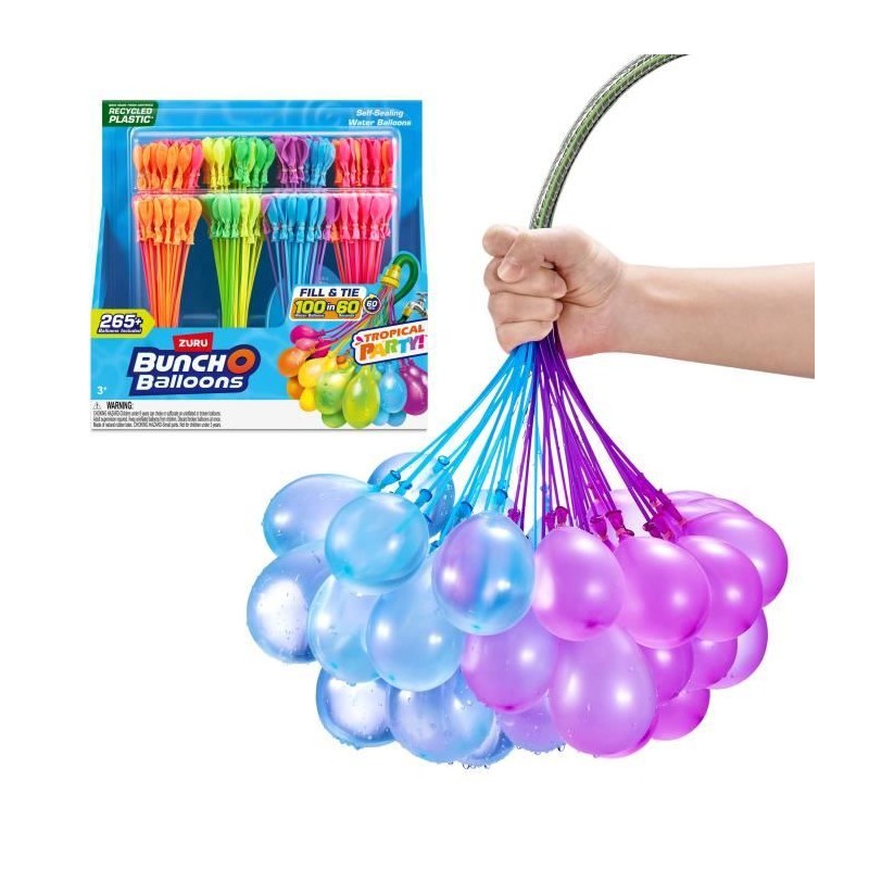 Ballons a eau - ZURU BUNCHO BALLOONS - Tropical Party - 265 ballons -