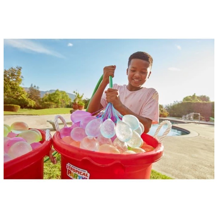 Ballons a eau - ZURU BUNCHO BALLOONS - Tropical Party - 265 ballons - Fermeture automatique - Pret en 60 sec