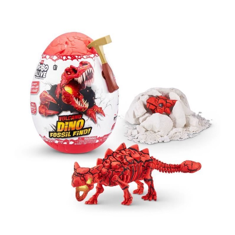 Jeu de fouille - ZURU - ROBO ALIVE Volcano Fossil Find S2 - Fossiles d