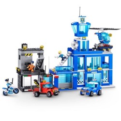 Set de Construction - ZURU - Police Station (889 pieces) - Construis l