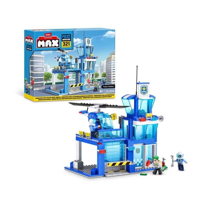 Set de construction - ZURU - Police Station Medium - 321 pieces - Post Set de construction - ZURU - Police Station Medium - 321 pieces - Post