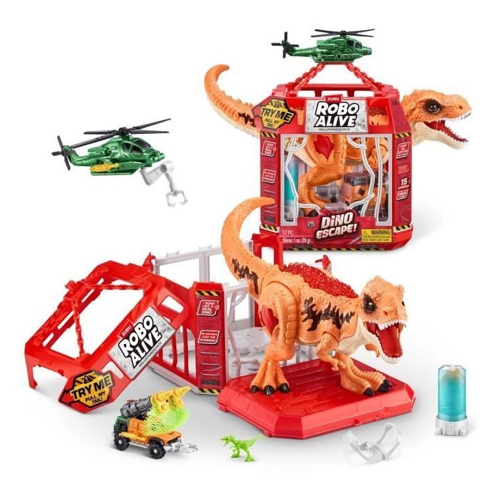 Jeu de Capture - ZURU - Dino Escape - Capture le dinosaure en liberté avec pieges et armes pour éviter la destruction