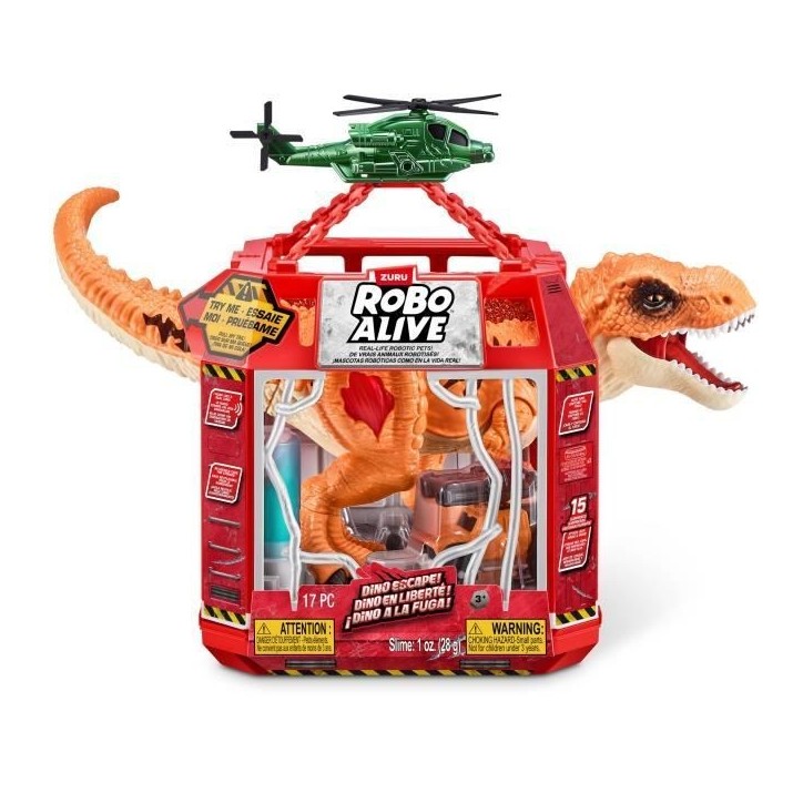 Jeu de Capture - ZURU - Dino Escape - Capture le dinosaure en liberté avec pieges et armes pour éviter la destruction