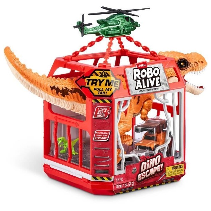 Jeu de Capture - ZURU - Dino Escape - Capture le dinosaure en liberté avec pieges et armes pour éviter la destruction