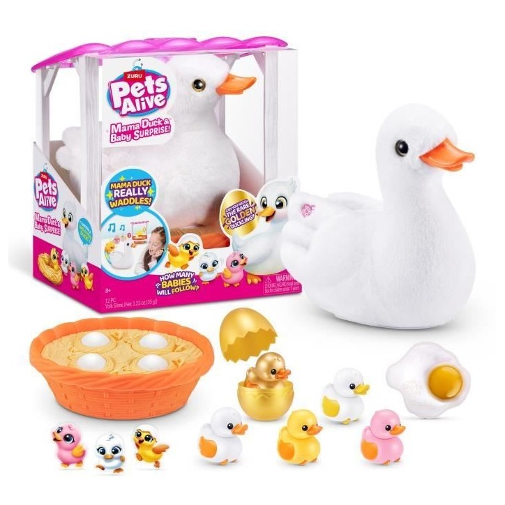 Jouet Interactif - ZURU - Mama Duck - Canetons interactifs suivant leur maman avec surprises a découvrir