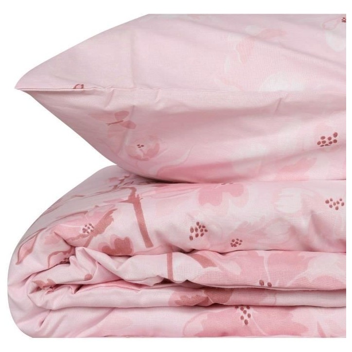 Parure de lit - 1 housse de couette 220 x 240 cm + 2 taies d'oreiller 60 x 60 cm - 100% coton renforcé - Rose Parure de lit - 1 housse de couette 220 x 240 cm + 2 taies d'oreiller 60 x 60 cm - 100% coton renforcé - Rose