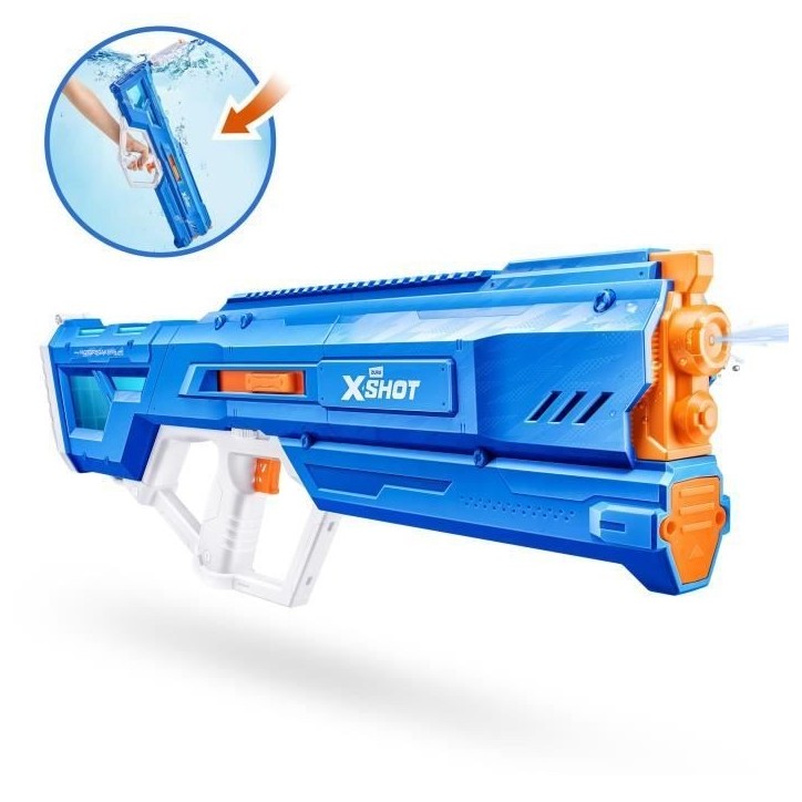 Pistolet a eau motorisé - ZURU - X-SHOT Mega Pulse - Remplissage rapide - Batterie rechargeable - Portée 9 m - Réservoir 1,1 Pistolet a eau motorisé - ZURU - X-SHOT Mega Pulse - Remplissage rapide - Batterie rechargeable - Portée 9 m - Réservoir 1,1