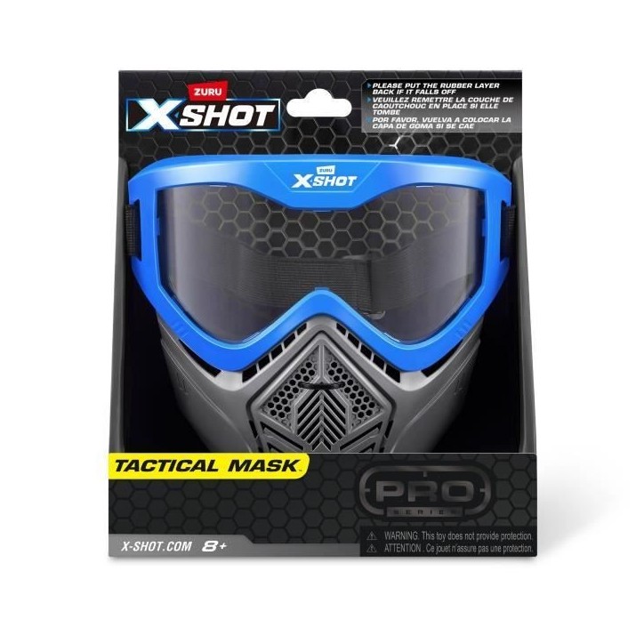 Accessoire - ZURU - X-SHOT Excel Blue Mask - Masque réglable - Design stylé - Ventilation intégrée Accessoire - ZURU - X-SHOT Excel Blue Mask - Masque réglable - Design stylé - Ventilation intégrée