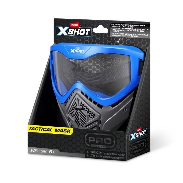 Accessoire - ZURU - X-SHOT Excel Blue Mask - Masque réglable - Design stylé - Ventilation intégrée Accessoire - ZURU - X-SHOT Excel Blue Mask - Masque réglable - Design stylé - Ventilation intégrée