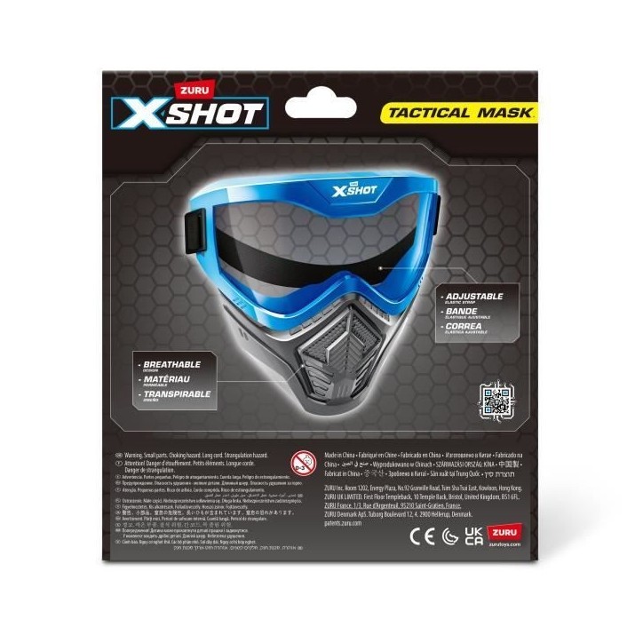 Accessoire - ZURU - X-SHOT Excel Blue Mask - Masque réglable - Design stylé - Ventilation intégrée Accessoire - ZURU - X-SHOT Excel Blue Mask - Masque réglable - Design stylé - Ventilation intégrée