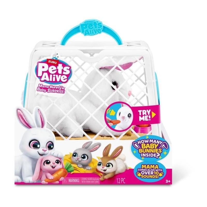 Jeu interactif - ZURU - PETS ALIVE Mama Bunny & Baby - Lapin sonore - Jeu interactif - ZURU - PETS ALIVE Mama Bunny & Baby - Lapin sonore -