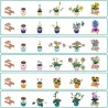 Set de construction - ZURU - Garden Pot Plants - 233 pieces max - 6 de