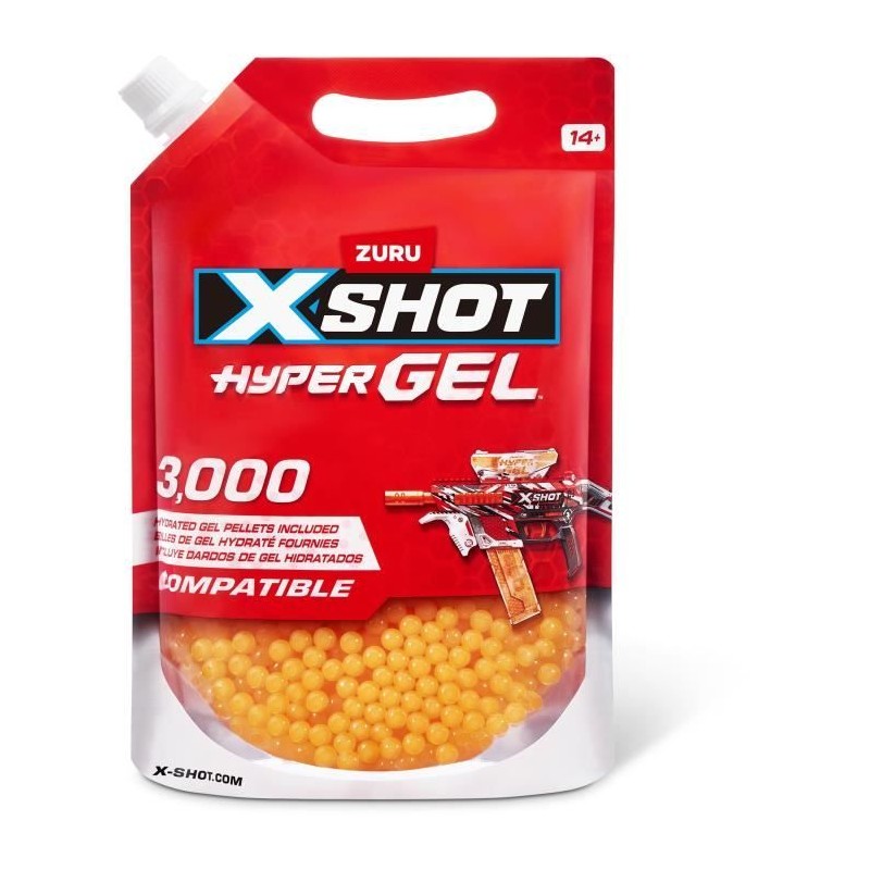 Recharge Hyper Gel - ZURU - X-SHOT Gellet Refill - 3000 pastilles pret Recharge Hyper Gel - ZURU - X-SHOT Gellet Refill - 3000 pastilles pret