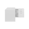 Bureau d'angle LONDON - Panneaux de particules - Décor blanc - 136 x