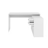 Bureau d'angle LONDON - Panneaux de particules - Décor blanc - 136 x