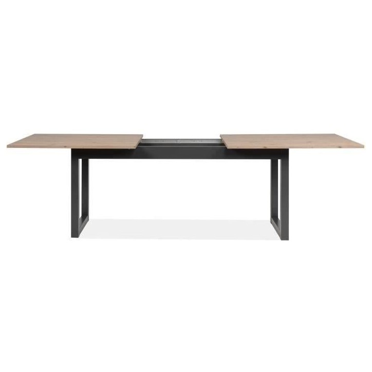 Table extensible Denver 80C - 200-240 x 75 x 90 cm - Chene artisan / anthracite - 1 exension de 40 cm inclue - 12 personnes Table extensible Denver 80C - 200-240 x 75 x 90 cm - Chene artisan / anthracite - 1 exension de 40 cm inclue - 12 personnes