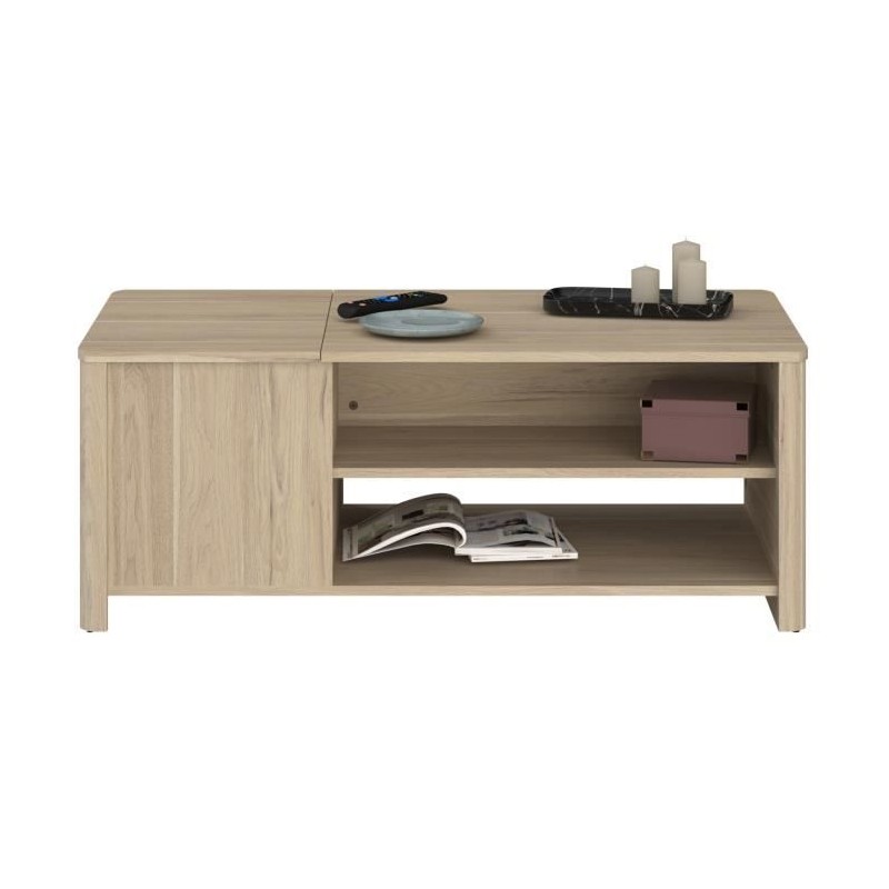 Table basse BETTY rectangulaire - En panneau de particules revetu papi