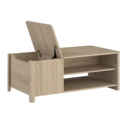 Table basse BETTY rectangulaire - En panneau de particules revetu papi