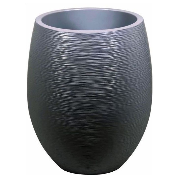 Pot de fleurs Rond Egg Ø 50cm - EDA - Graphit - 53 L - Ø 50 x H. 53 cm - Gris Anthracite Pot de fleurs Rond Egg Ø 50cm - EDA - Graphit - 53 L - Ø 50 x H. 53 cm - Gris Anthracite