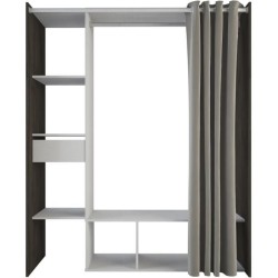 Kit dressing + rideau - Chene Waterford / Lin tisse - L150 x P49,9 x H