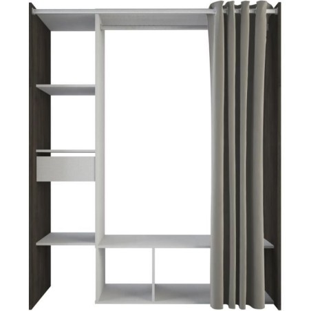 Kit dressing + rideau - Chene Waterford / Lin tisse - L150 x P49,9 x H