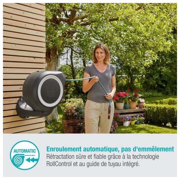 GARDENA Dévidoir automatique mural RollUp S 15 m GARDENA Dévidoir automatique mural RollUp S 15 m