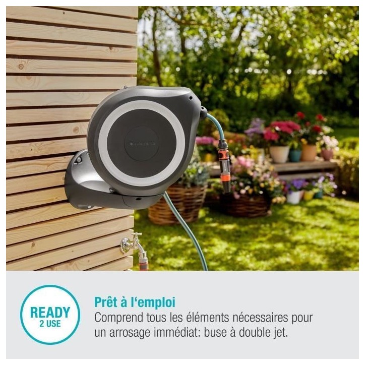 GARDENA Dévidoir automatique mural RollUp S 15 m GARDENA Dévidoir automatique mural RollUp S 15 m