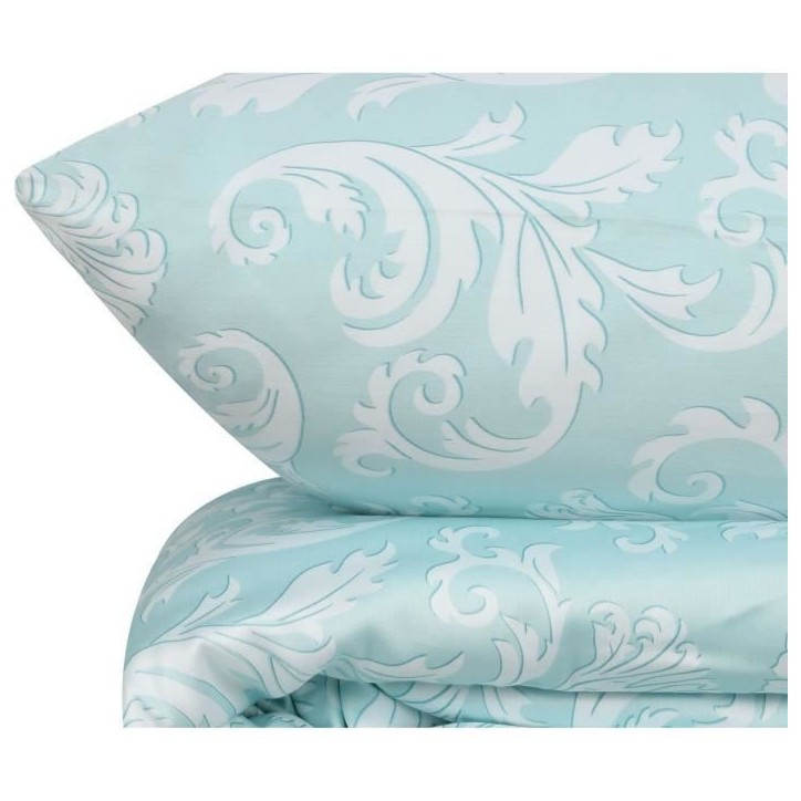 Parure de lit - 1 housse de couette 220 x 240 cm + 2 taies d'oreiller 60 x 60 cm - Satiné 100% coton - Blanc Parure de lit - 1 housse de couette 220 x 240 cm + 2 taies d'oreiller 60 x 60 cm - Satiné 100% coton - Blanc