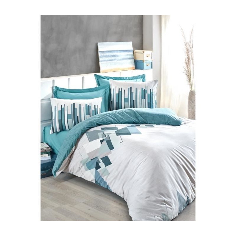 Parure de lit - 1 housse de couette 220 x 240 cm + 2 taies d'oreiller Parure de lit - 1 housse de couette 220 x 240 cm + 2 taies d'oreiller