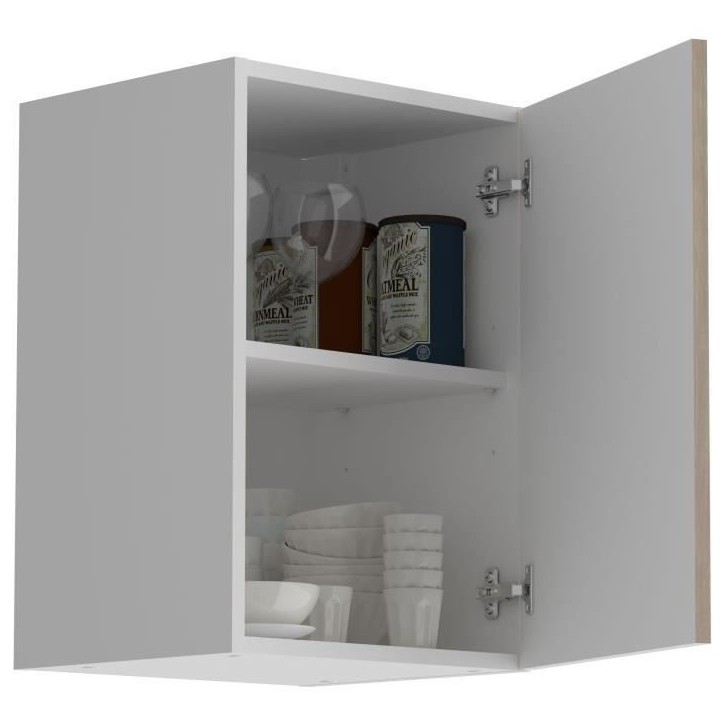 OSLO Meuble haut 1 porte - Décor Chene Jackson - L 40 x P 36 x H 58 cm OSLO Meuble haut 1 porte - Décor Chene Jackson - L 40 x P 36 x H 58 cm