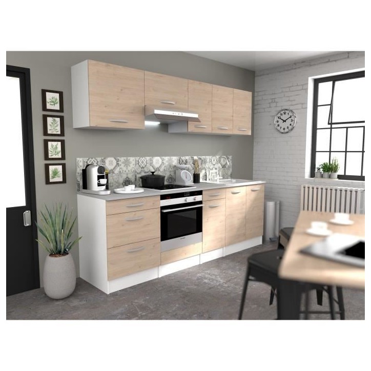 OSLO Meuble haut 1 porte - Décor Chene Jackson - L 60 x P 36 x H 35 cm OSLO Meuble haut 1 porte - Décor Chene Jackson - L 60 x P 36 x H 35 cm