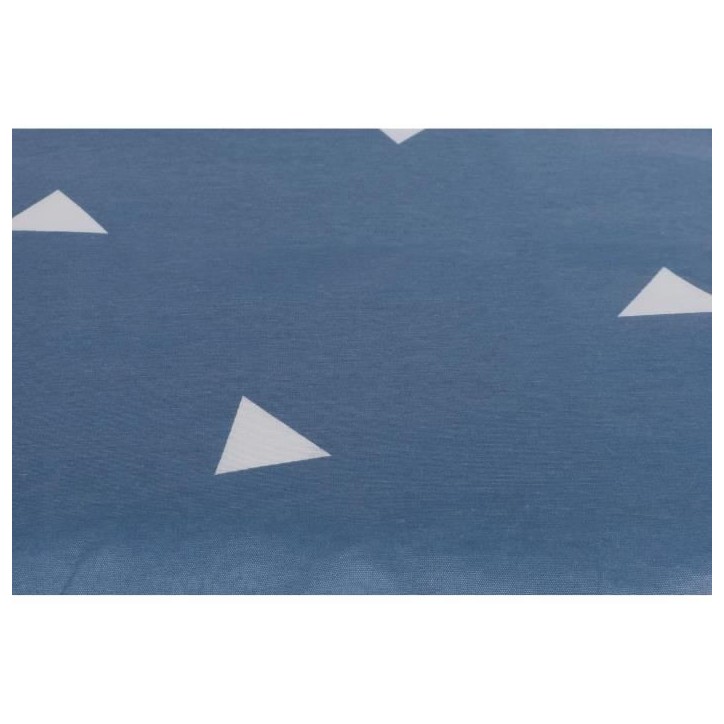 Parure de lit - 1 housse de couette 220 x 240 cm + 2 taies d'oreiller 60 x 60 cm - 65% coton, 35% polyester - Bleu Parure de lit - 1 housse de couette 220 x 240 cm + 2 taies d'oreiller 60 x 60 cm - 65% coton, 35% polyester - Bleu