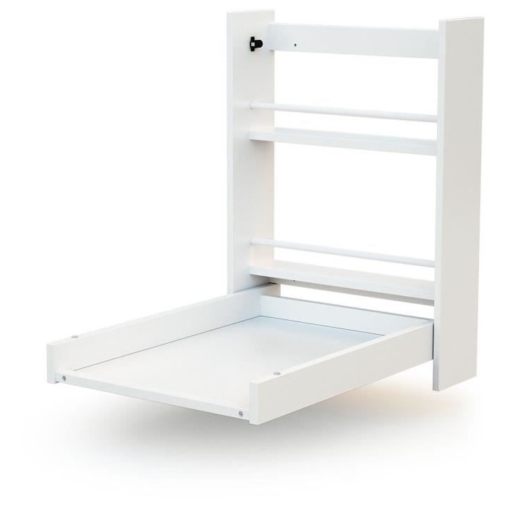 Table a langer murale - 56 x 77,5 x 78 cm - WEBABY - ESSENTIEL - Blanc Table a langer murale - 56 x 77,5 x 78 cm - WEBABY - ESSENTIEL - Blanc