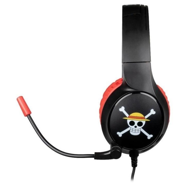 Casque gaming filaire - KONIX - One Piece - PC, PS4, PS5, Switch et Xbox - Microphone - Câble 1,5 m - Prise Jack 3,5 mm - Luffy