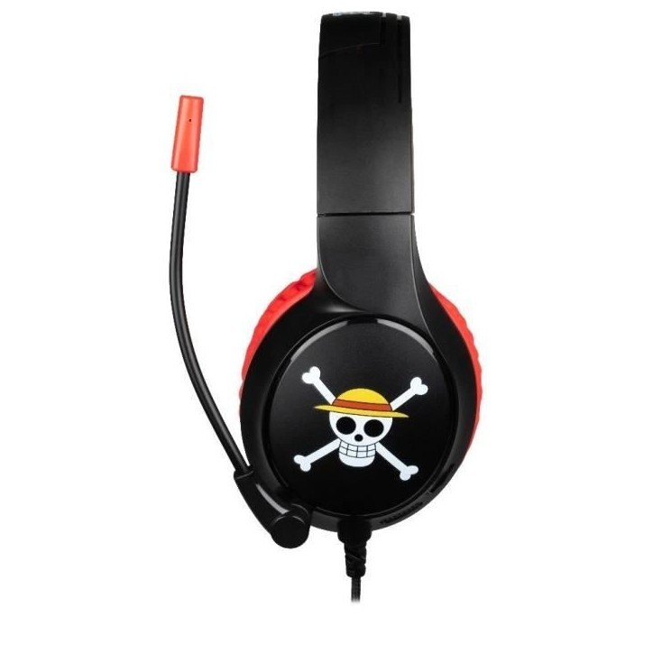 Casque gaming filaire - KONIX - One Piece - PC, PS4, PS5, Switch et Xbox - Microphone - Câble 1,5 m - Prise Jack 3,5 mm - Luffy
