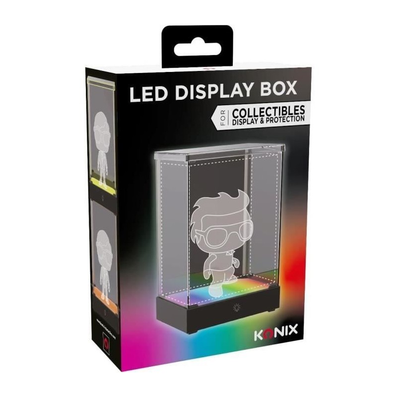 Vitrine LED Display Box pour figurine - KONIX - Compatible Funko Pop /