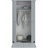 Armoire de chambre - MARGAUX - Gris galet- 2 portes + 2 tiroirs - Styl Armoire de chambre - MARGAUX - Gris galet- 2 portes + 2 tiroirs - Styl