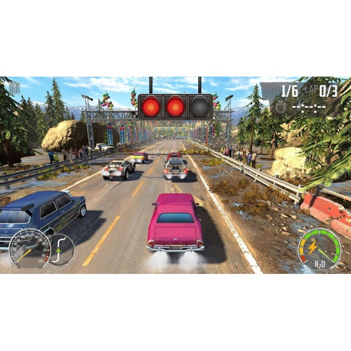 Turbo Booster Racing - Kit (volants + jeu) - Jeu Nintendo Switch - Code in a Box