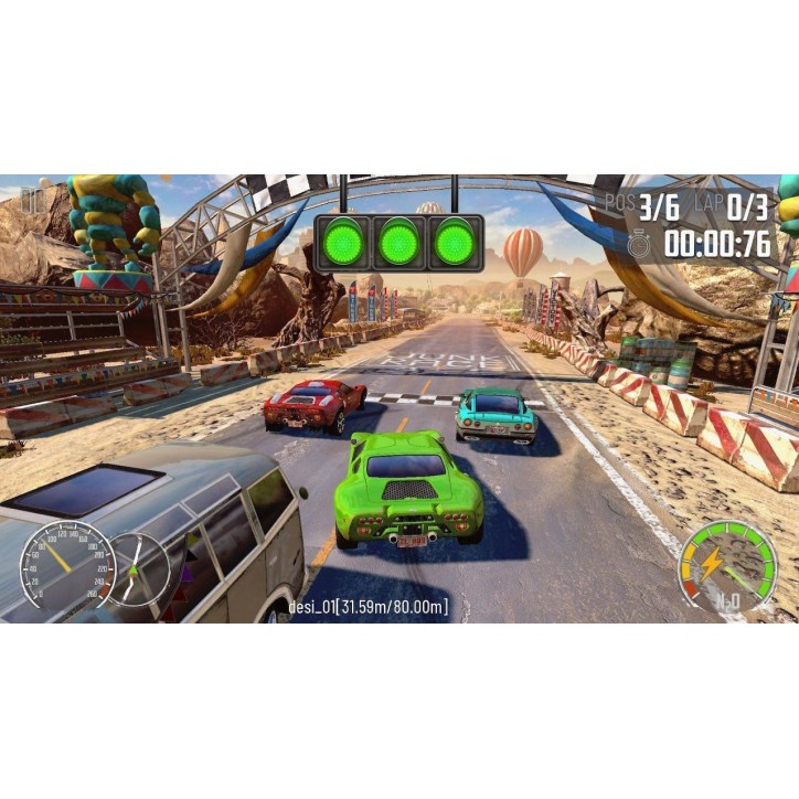 Turbo Booster Racing - Kit (volants + jeu) - Jeu Nintendo Switch - Code in a Box